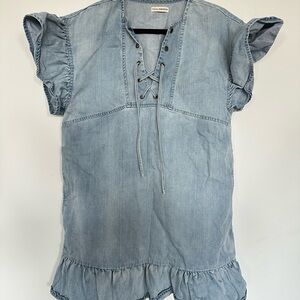 Ulla Johnson Blue Flutter Sleeve Mini Dress